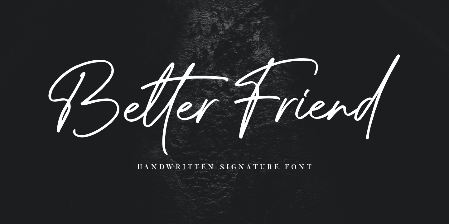 Beispiel einer Better Friend-Schriftart